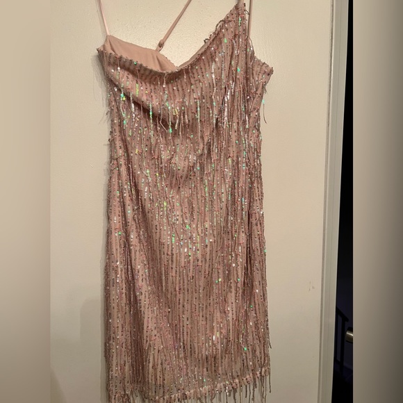 BRAND NEW - NEVER WORN - TAGS STILL ON - SPARKLY SEQUIN WINDOR DRESS SIZE L - Picture 5 of 5